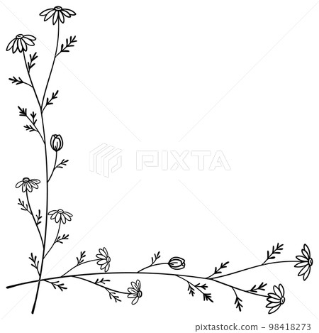 精美花草植物角框矢量素材 精美花草植物角框矢量素材 98418273