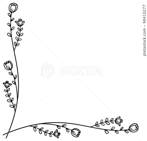 精美花草植物角框矢量素材 精美花草植物角框矢量素材 98418277