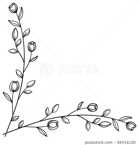 精美花草植物角框矢量素材 精美花草植物角框矢量素材 98418280