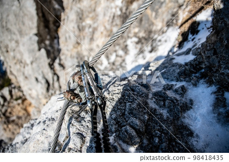 Climbing equipment and ferrata climbing 98418435