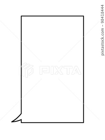 Simple vertical speech bubble 6-2 98418444