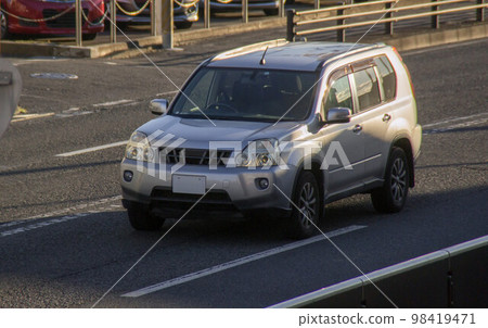 SUV utility vehicle road driving SUV utility vehicle road driving 98419471