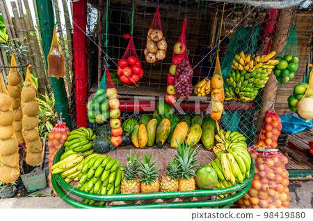 fruit stand at street markets fruit stand at street markets 98419880
