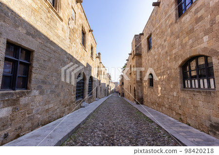 Street of the Knights of Rhode in Greece Street of the Knights of Rhode in Greece 98420218