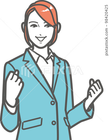 Guts pose job hunter / Business woman A 98420425