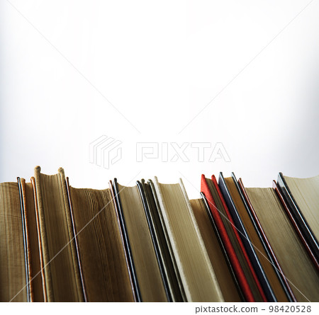 Stack of old books. Ancient background 98420528