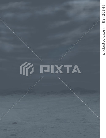 Illustration on a dark and cloudy background 98420849