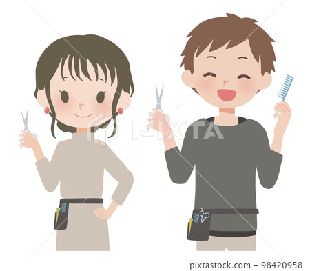 Men and women of hairdressers and stylists 98420958