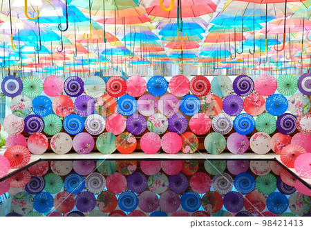 Umbrella Sky at Inawashiro Herb Garden (Fukushima Prefecture) 98421413