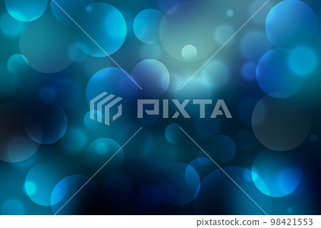 Abstract blue turquoise bokeh background. Blurred glow lights. Dreamy backdrop. Defocused shiny circles and dots. Magical night holidays illustration. Abstract blue turquoise bokeh background. Blurred glow lights. Dreamy backdrop. Defocused shiny circles and dots. Magical night holidays illustration. 98421553