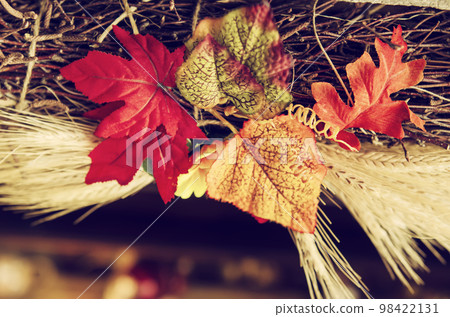 Artificial autumn leaves 98422131