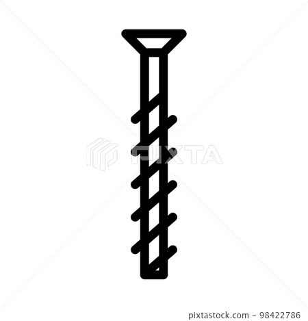 Bolt construction line icon isolated on white background. Black flat thin icon on modern outline style. Linear symbol and editable stroke. Simple and pixel perfect stroke vector illustration. Bolt construction line icon isolated on white background. Black flat thin icon on modern outline style. Linear symbol and editable stroke. Simple and pixel perfect stroke vector illustration. 98422786