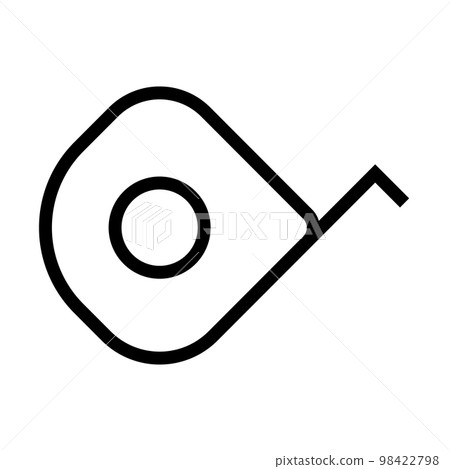 Ruler line icon isolated on white background. Black flat thin icon on modern outline style. Linear symbol and editable stroke. Simple and pixel perfect stroke vector illustration. 98422798