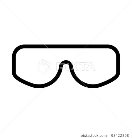 Glasses line icon isolated on white background. Black flat thin icon on modern outline style. Linear symbol and editable stroke. Simple and pixel perfect stroke vector illustration. 98422808