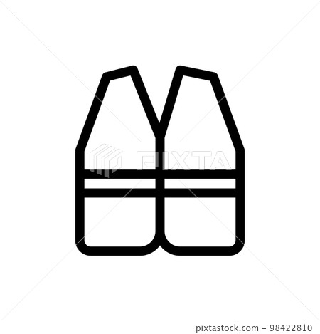Work robe line icon isolated on white background. Black flat thin icon on modern outline style. Linear symbol and editable stroke. Simple and pixel perfect stroke vector illustration. Work robe line icon isolated on white background. Black flat thin icon on modern outline style. Linear symbol and editable stroke. Simple and pixel perfect stroke vector illustration. 98422810