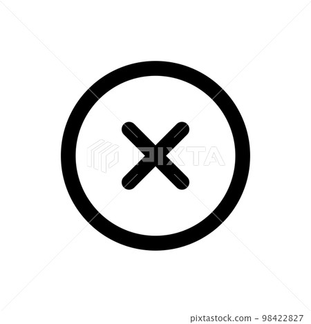 Cancel box line icon isolated on white background. Black flat thin icon on modern outline style. Linear symbol and editable stroke. Simple and pixel perfect stroke vector illustration. Cancel box line icon isolated on white background. Black flat thin icon on modern outline style. Linear symbol and editable stroke. Simple and pixel perfect stroke vector illustration. 98422827