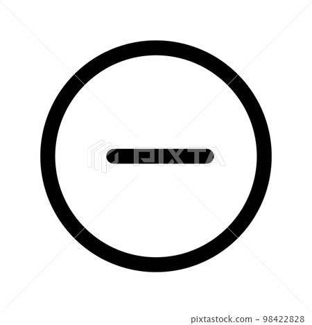 Minus line icon isolated on white background. Black flat thin icon on modern outline style. Linear symbol and editable stroke. Simple and pixel perfect stroke vector illustration. 98422828