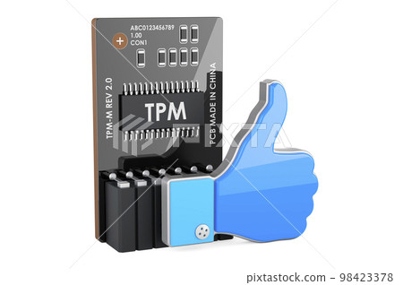 Trusted Platform Module, TPM with like icon, 3D rendering 98423378