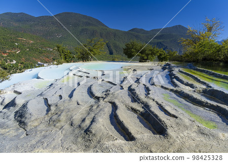 China's Yunnan-Haisui Limestone Shelf / Baishuitai, Yunnan, China 98425328