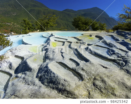 China's Yunnan-Haisui Limestone Shelf / Baishuitai, Yunnan, China China's Yunnan-Haisui Limestone Shelf / Baishuitai, Yunnan, China 98425342