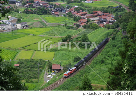 Yamaguchi Line Tsuwano area overhead view DL Yamaguchi DD51 Yamaguchi Line Tsuwano area overhead view DL Yamaguchi DD51 98425411