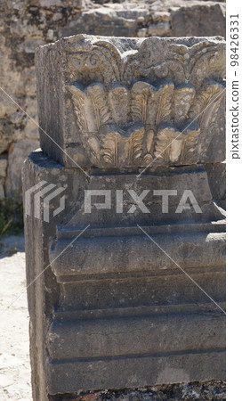 Volubilis遺址的部分柱子[摩洛哥Volubilis] 98426331