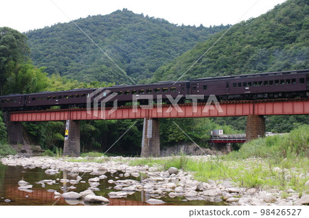 Yamaguchi Line near Chomonkyo DL Yamaguchi Passenger car Yamaguchi Line near Chomonkyo DL Yamaguchi Passenger car 98426527