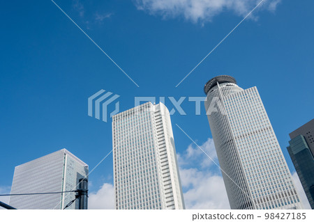 Skyscraper image in front of the big city Nagoya station | Nagoya station Shinkansen exit station front | Nagoya city, Aichi prefecture 98427185