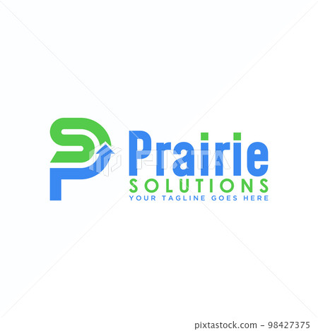 Letter or word S or SP sans serif Font with arrow image graphic icon logo design abstract concept vector stock. Can be used as a symbol related to initial or up 98427375