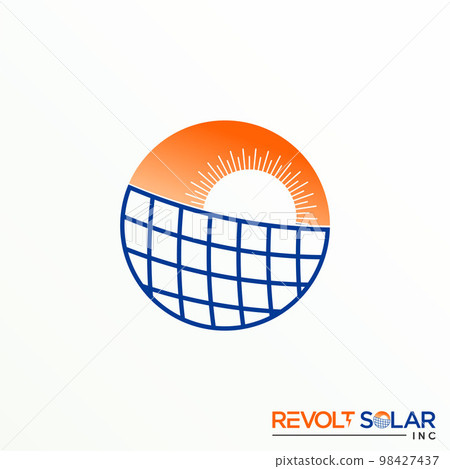 Unique sun and solar cell in block circle image graphic icon logo design abstract concept vector stock. Can be used as a symbol related to energy or power Unique sun and solar cell in block circle image graphic icon logo design abstract concept vector stock. Can be used as a symbol related to energy or power 98427437