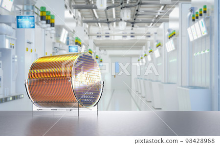 Stack of silicon wafer plates for semiconductor manufacturing 98428968