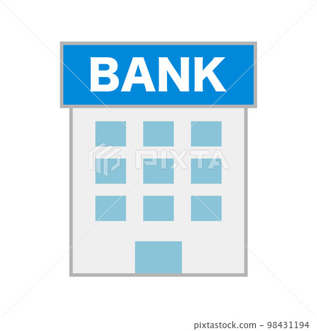 Bank icon in flat design. financial institution. vector. 98431194