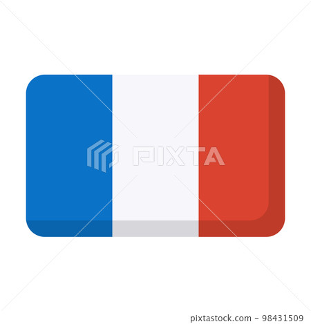 現代法國國旗圖標。向量。 98431509