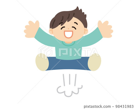happy boy jumping happy boy jumping 98431983