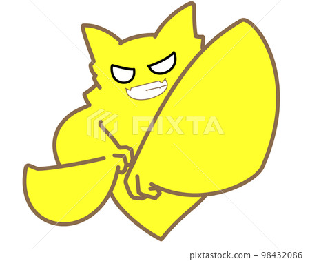 A bat-shaped monster with a yellow stance. A bat-shaped monster with a yellow stance. 98432086