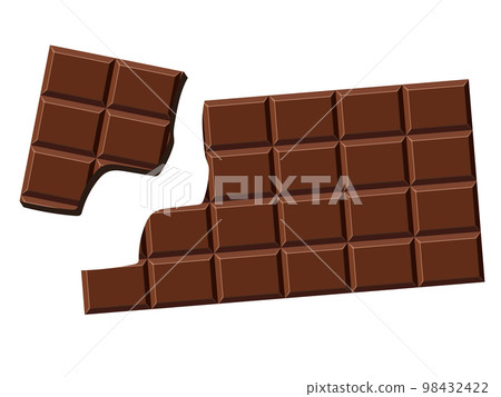 Broken plate chocolate 98432422