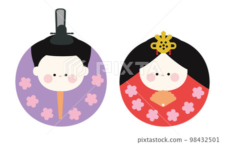 Doll's Festival Round Odairi and Hina dolls 98432501