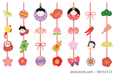 Cute Hinamatsuri hanging dolls 98432513