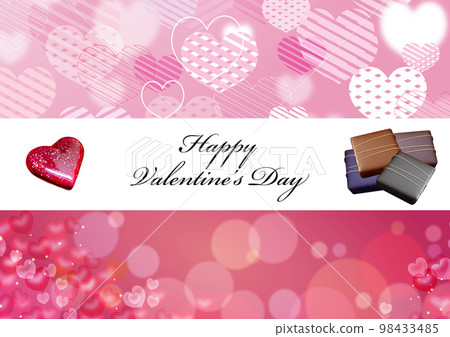 Pink chocolate and heart pattern Valentine and Christmas material Pink chocolate and heart pattern Valentine and Christmas material 98433485