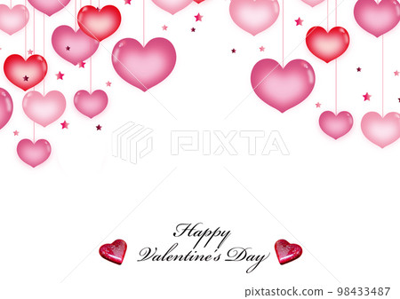 Pink chocolate and heart pattern Valentine and Christmas material Pink chocolate and heart pattern Valentine and Christmas material 98433487