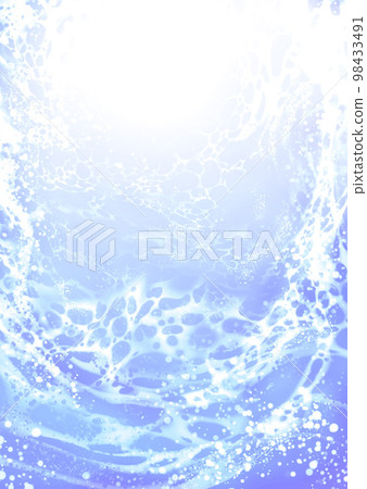 Sea wave underwater water surface popping water splash gradation 98433491