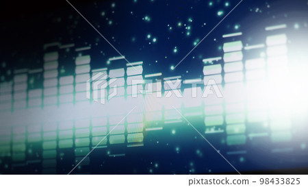 Sound equalizer. Wave pattern of music sounds element on monitor screen. Digital equalizer. Modern song equalisers dark background. Colorful waveform of musical soundtrack. Music equalizers display. Sound equalizer. Wave pattern of music sounds element on monitor screen. Digital equalizer. Modern song equalisers dark background. Colorful waveform of musical soundtrack. Music equalizers display. 98433825