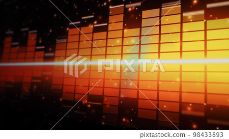 Sound equalizer. Wave pattern of music sounds element on monitor screen. Digital equalizer. Modern song equalisers dark background. Colorful waveform of musical soundtrack. Music equalizers display. Sound equalizer. Wave pattern of music sounds element on monitor screen. Digital equalizer. Modern song equalisers dark background. Colorful waveform of musical soundtrack. Music equalizers display. 98433893