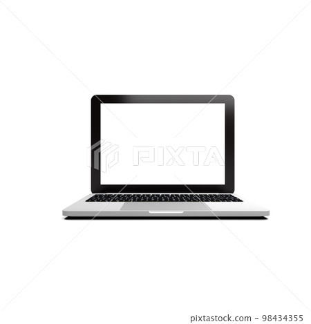 Isolated laptop on white background. 3d rendering Isolated laptop on white background. 3d rendering 98434355