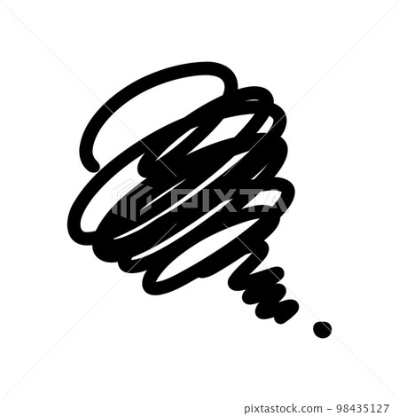 Moyamoya, worried, crumpled, round and round marks 98435127