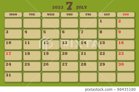 July 2023 ☆Monthly Calendar☆ 98435180