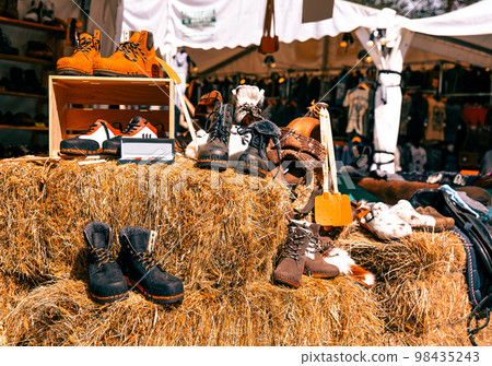 Villach, Austria - 2022 September 4 : European Bike Week, Harley Treffen Faaker See. "Harley Davidson" market, Camping Arneitz Villach, Austria - 2022 September 4 : European Bike Week, Harley Treffen Faaker See. "Harley Davidson" market, Camping Arneitz 98435243