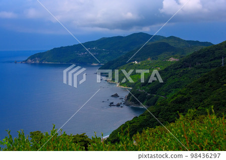 Shikoku/Ehime/Sada Cape/Melody Line's resting place, View of Sada Peninsula from Okubo Observatory/Ikata Town, Ehime Prefecture (2) 98436297