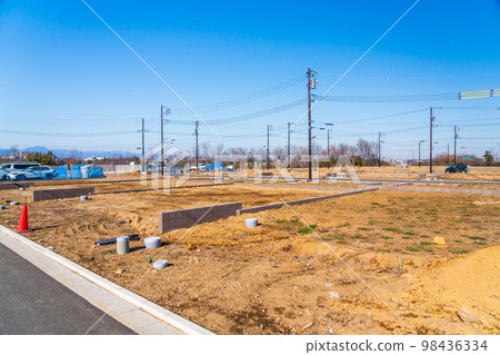 Land development Suburban detached housing complex under development Land development Suburban detached housing complex under development 98436334