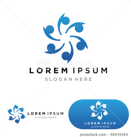 Community group logo, network and social icon 98439364